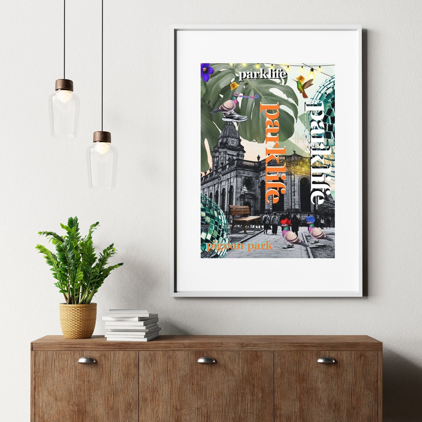 Pidgeon Park Life (in Orange) limited edition fine art print