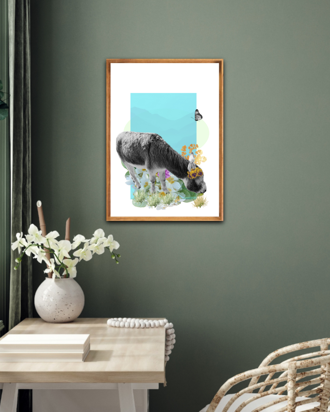 The Grazing donkey