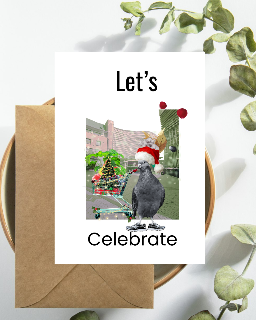 Bullring Selfridges – Christmas Tree & Trolley Greeting card