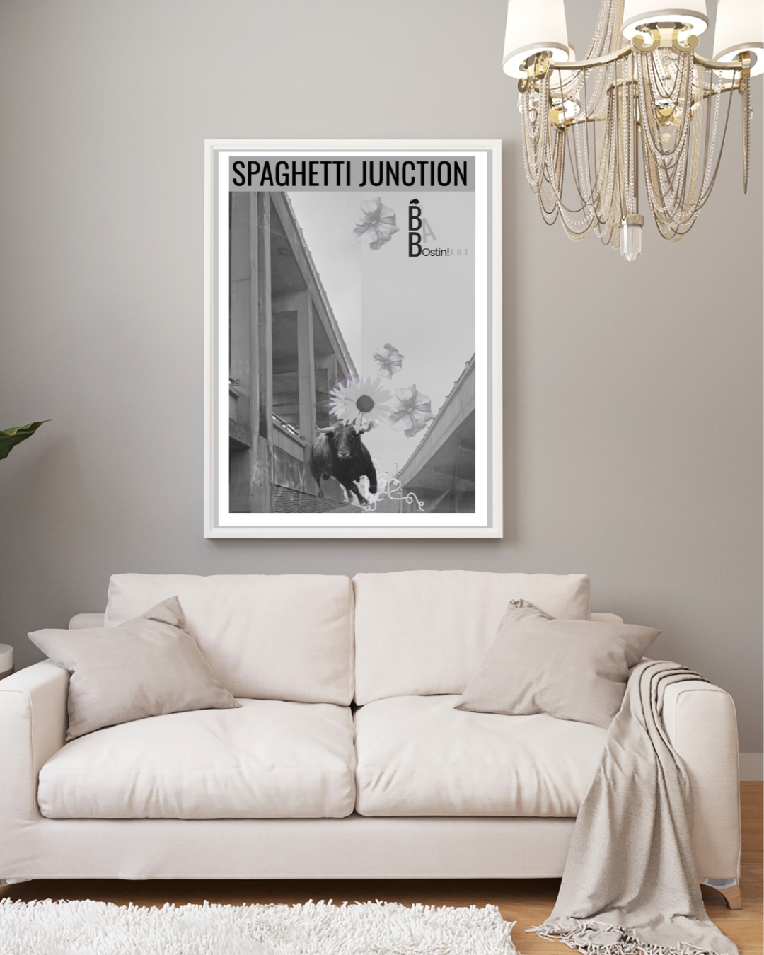 Spaghetti Junction – Black & Grey artwork - Brummy Artist UK