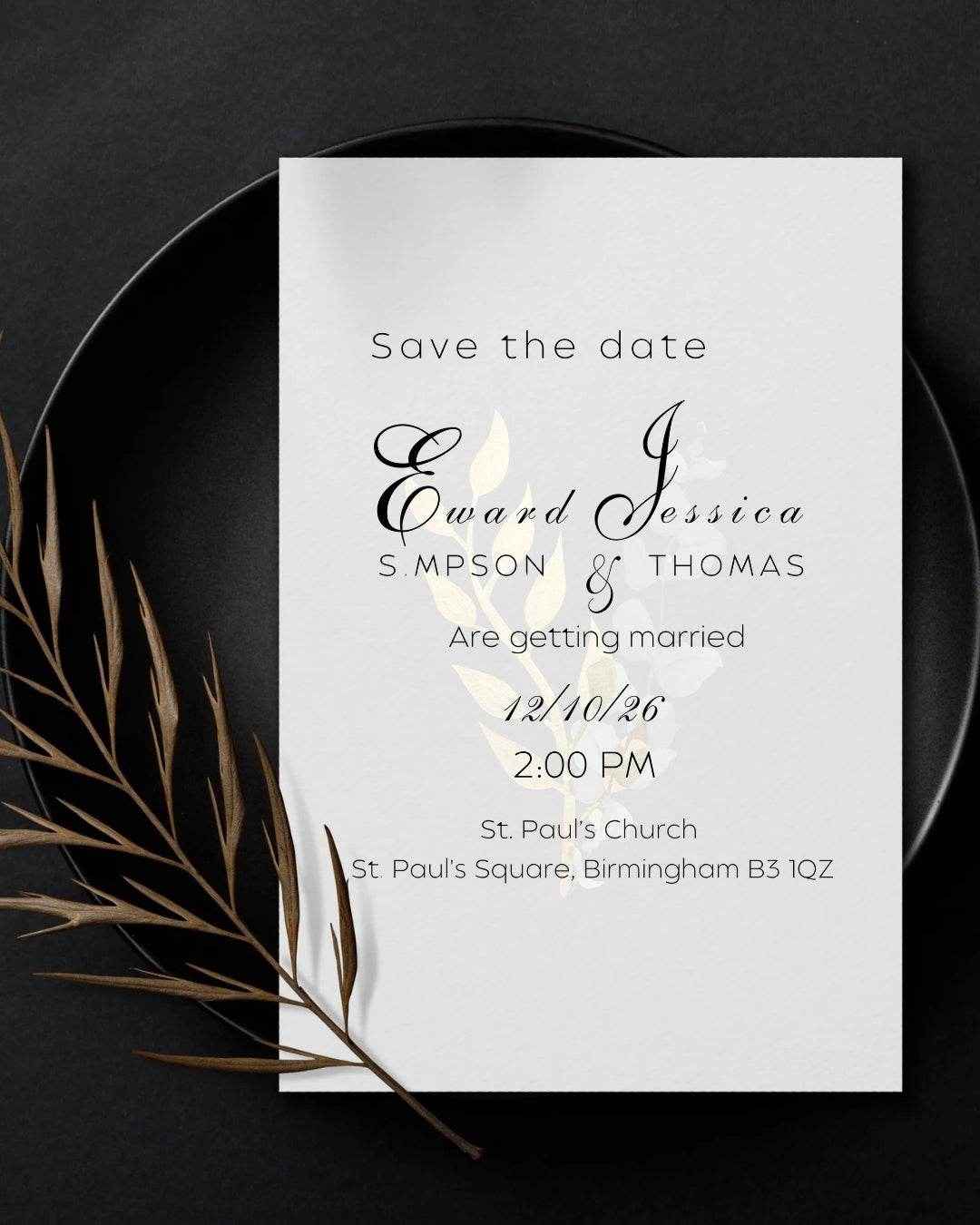 Editable Wedding Invitation Suite | Canva Template Bundle (Save the Date, Invite, RSVP, Details) - Brummy Artist UK