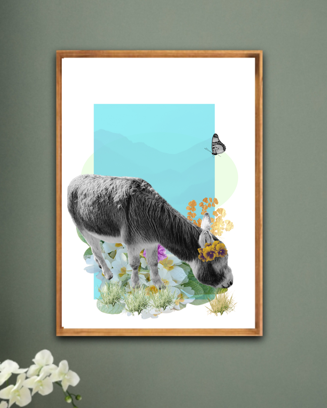 The Grazing donkey
