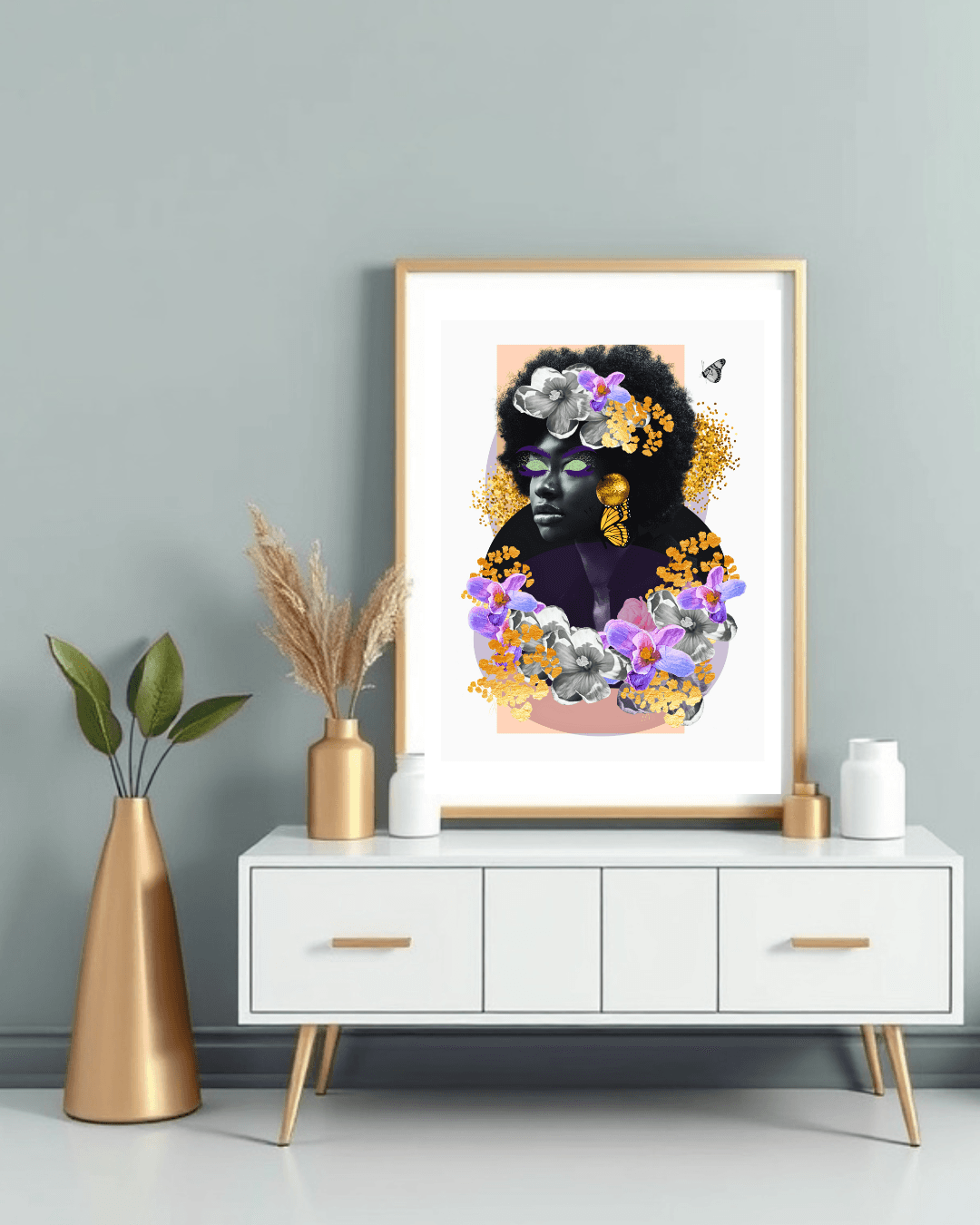 Inner Bloom Afro Art Print - Brummy Artist UK