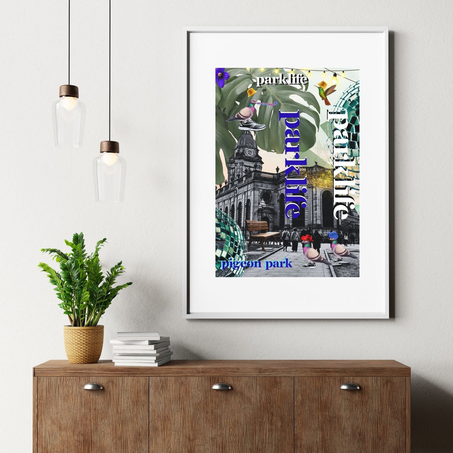 Pidgeon Park Life (in Blue) limited edition fine art print