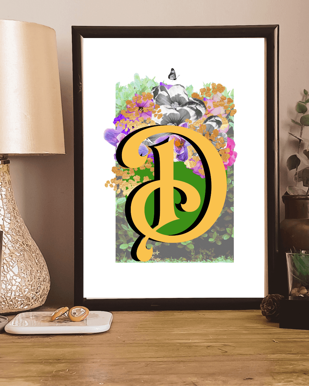 Monogram Letter Art Prints A-Z | Open Edition - Brummy Artist UK