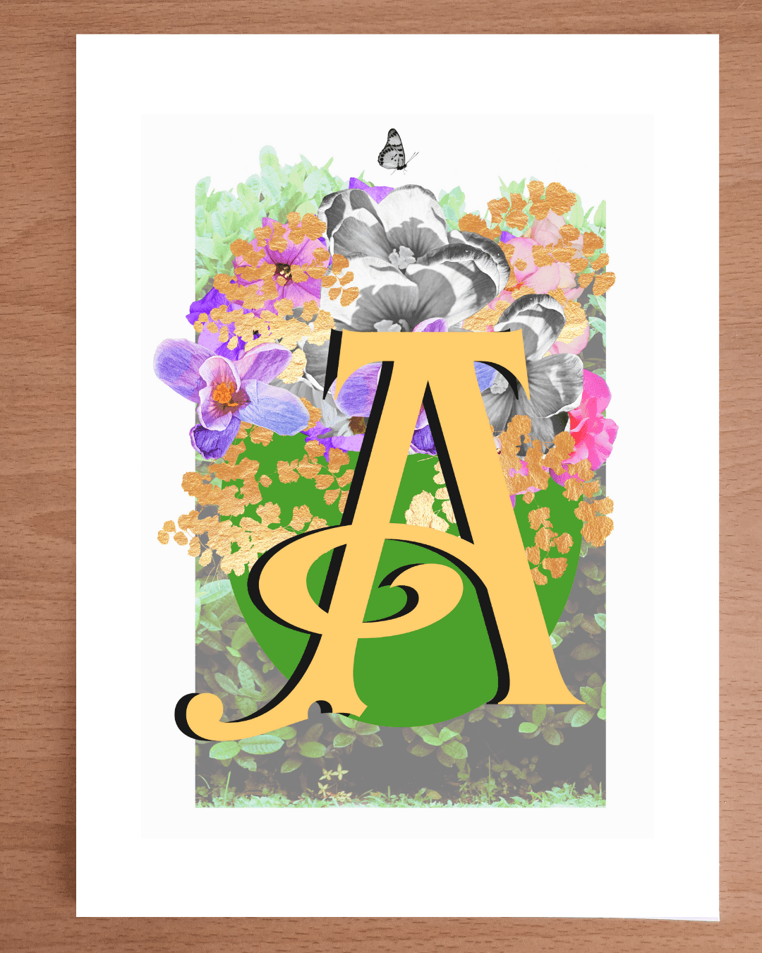 Monogram Letter Art Prints A-Z | Open Edition - Brummy Artist UK