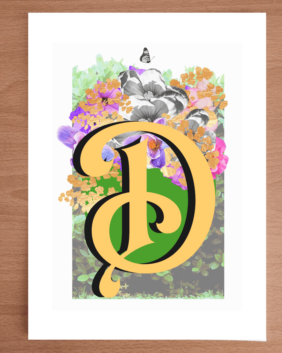 Monogram Letter Art Prints A-Z | Open Edition - Brummy Artist UK