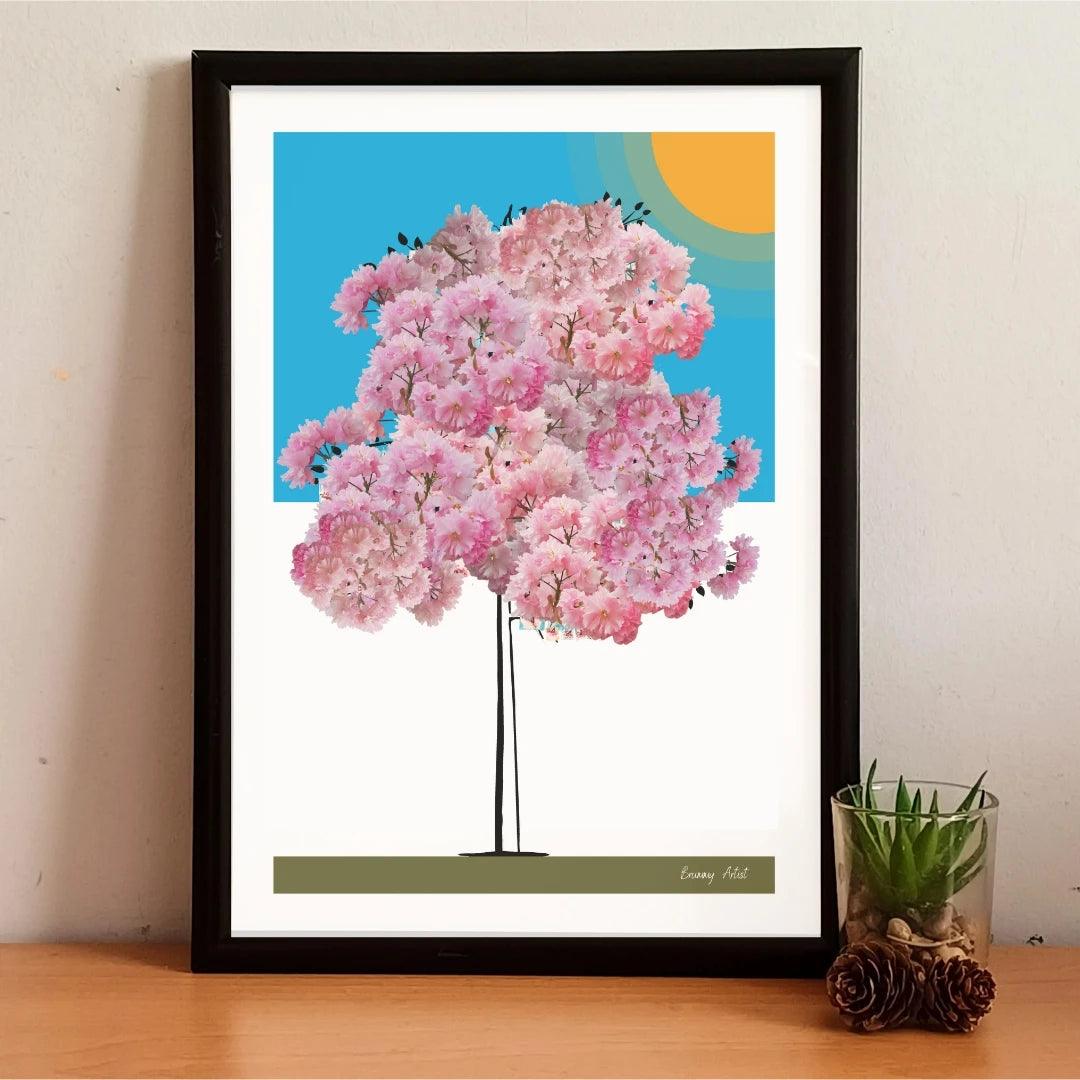 Limited Edition Cherry Blossom Art Print collection - Brummy Artist UK