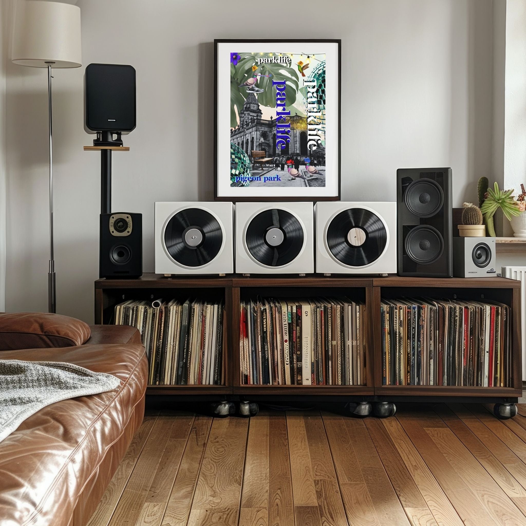 Pidgeon Park Life (in Blue) limited edition fine art print