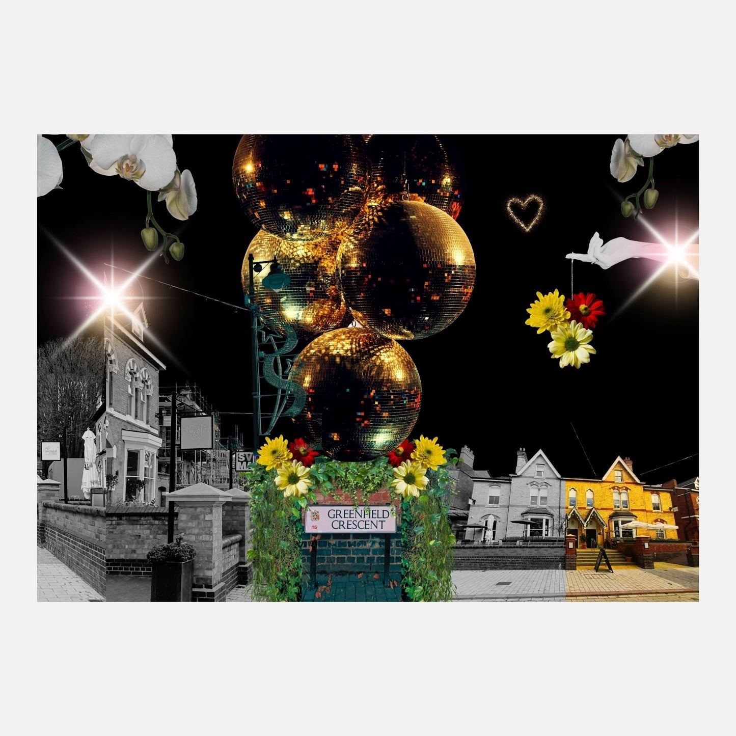 Egbaston Village: Greenfield Crescent Collage — A4 Limited Edition (25)