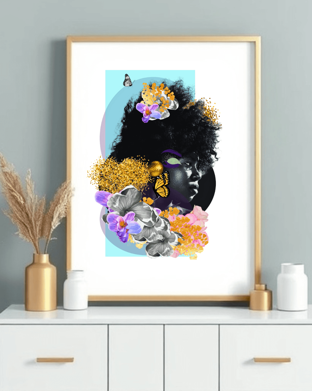 The Afro Muse Afro Art Print - Brummy Artist UK