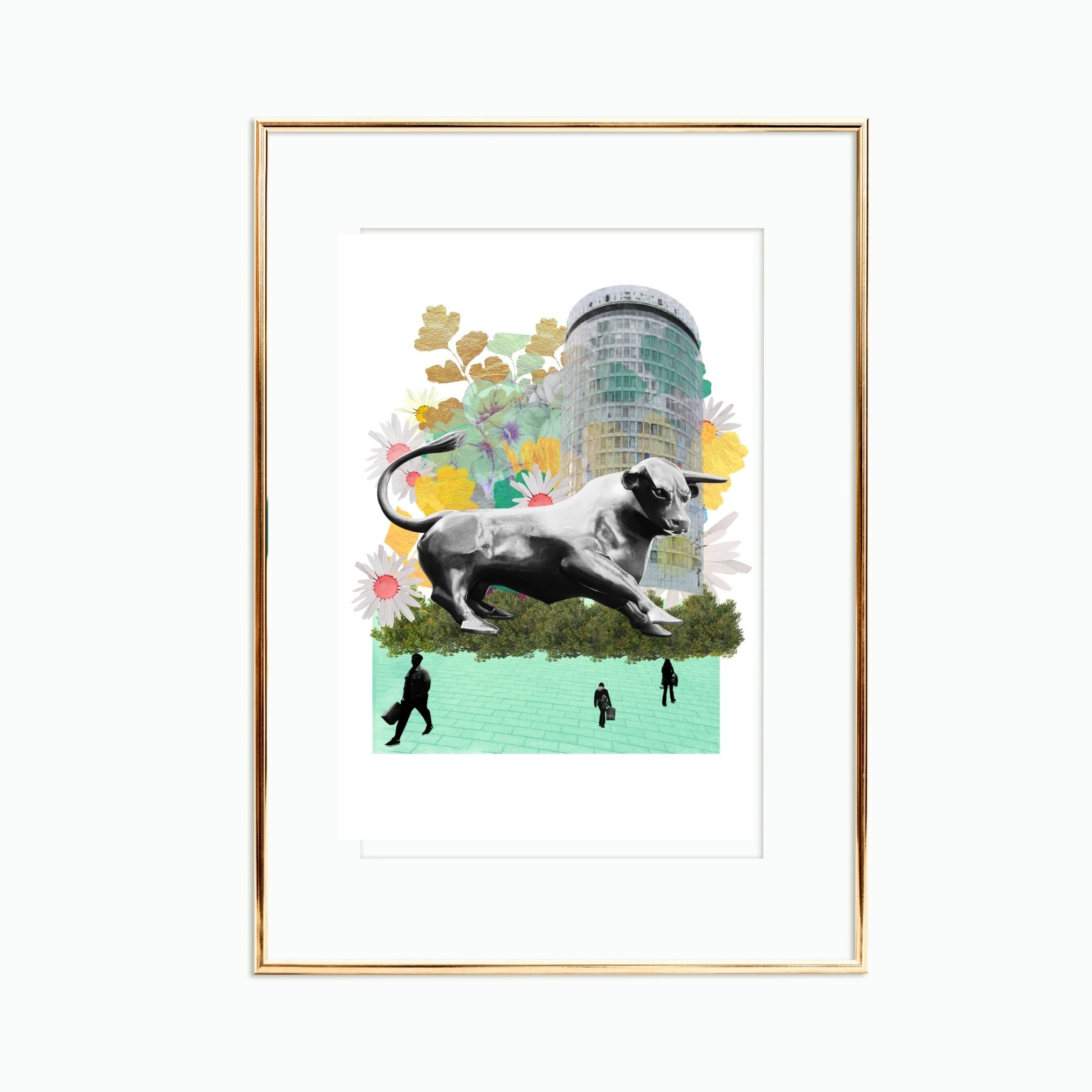 The Prized Birmingham Bull open edition fine art print UK