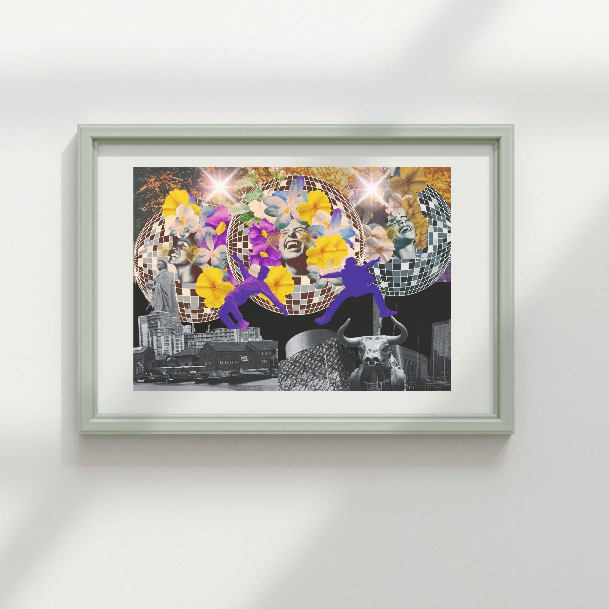 Dancing all LIGHT BRUM collage — A4 Limited Edition (25)