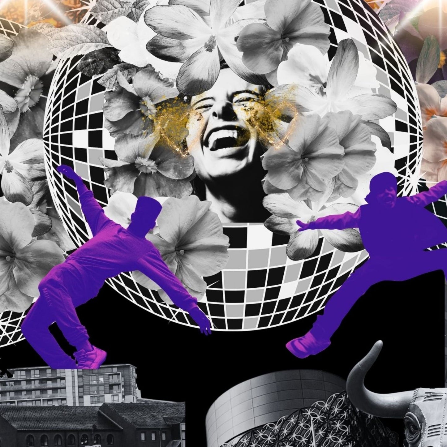 Dancing All LIGHT BRUM (Noir Version) Collage — A4 Limited Edition (25)