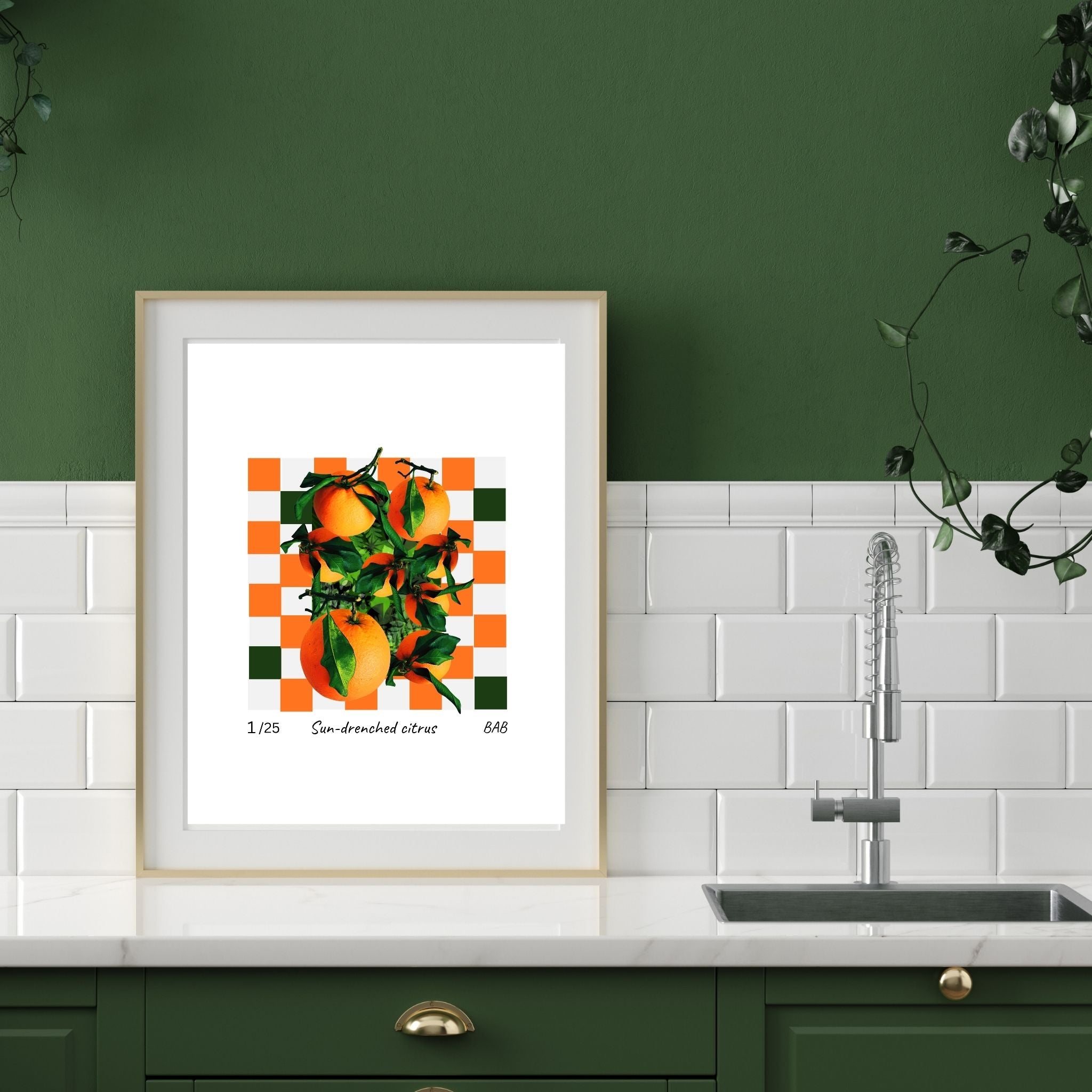 Sun-drenched Citrus - Juicy Oranges collage — A4 Limited Edition (25)