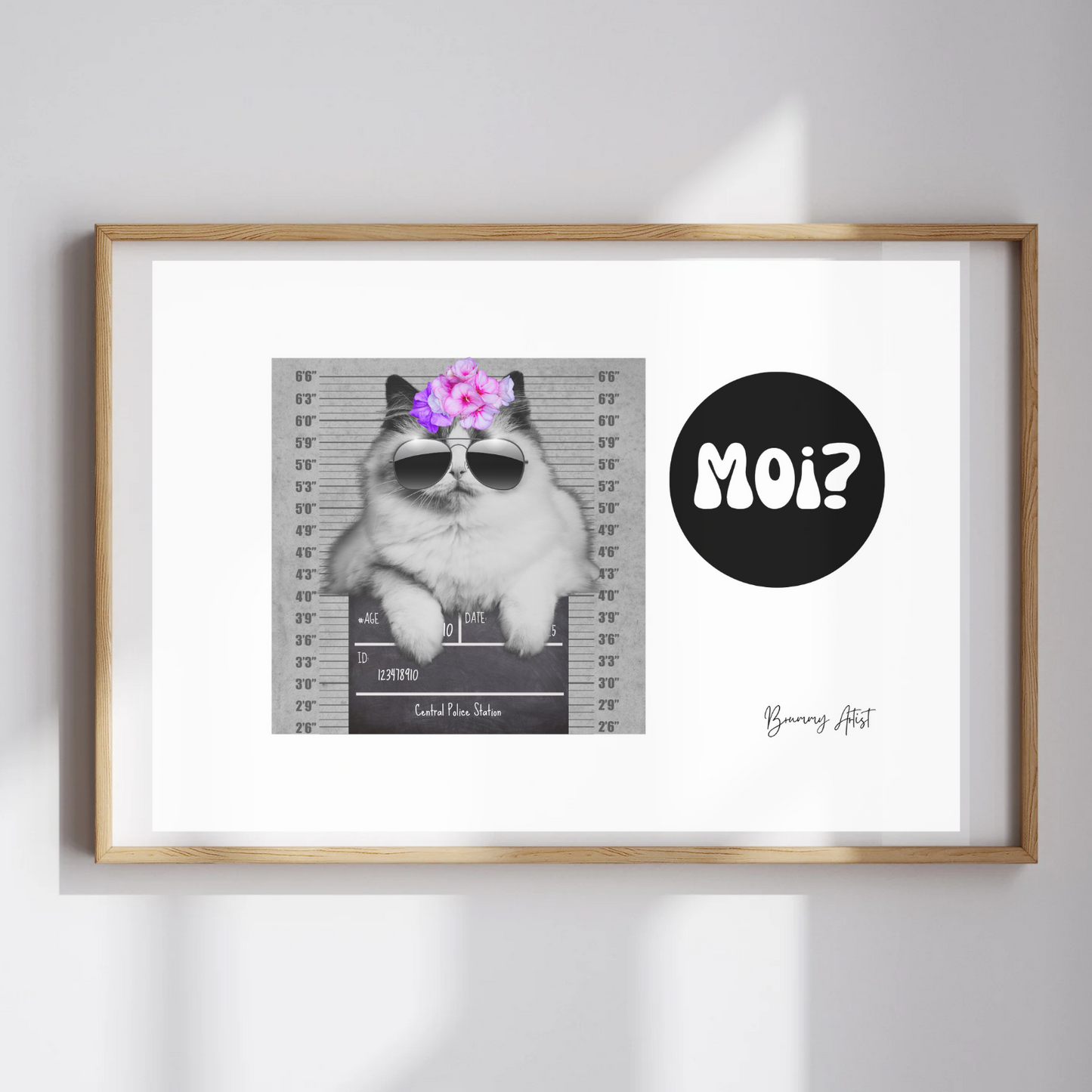 Open edition - Cat in jail print - Brummy Artist UK