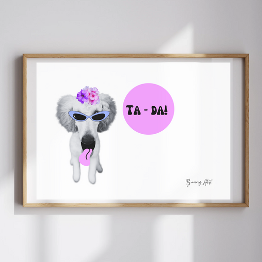 Open edition - Ta-da dog print - Brummy Artist UK