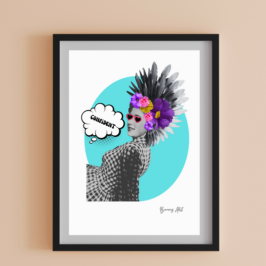 Limited edition - I AM - Confident positivity print - Brummy Artist UK