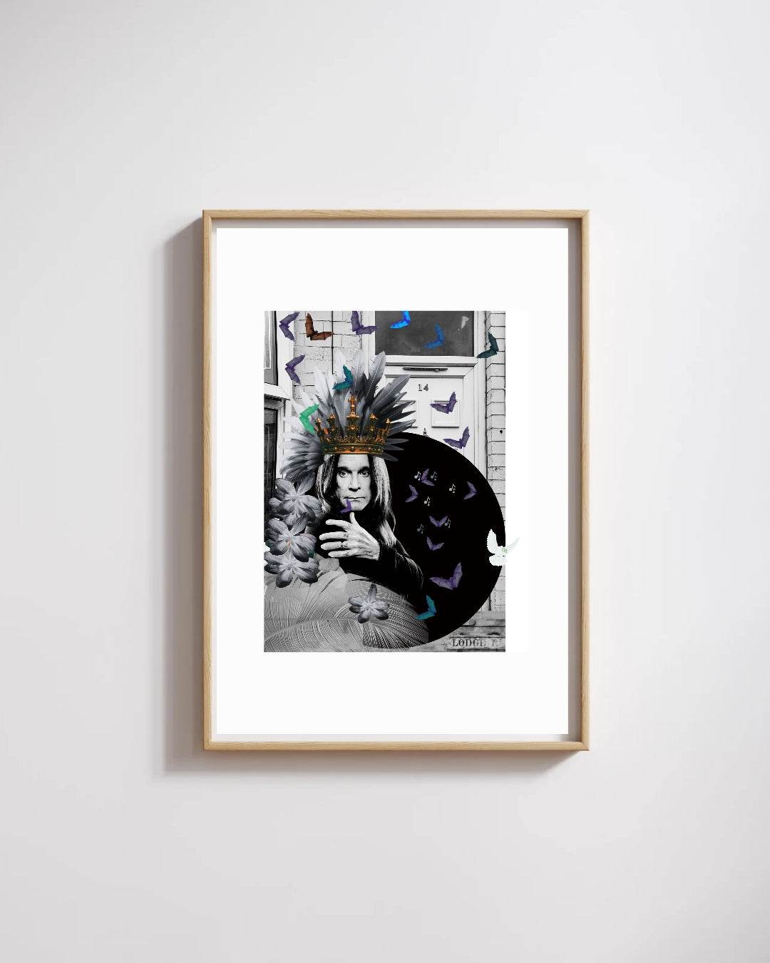 Prince of Shadows - An Ozzy Osbourne inspired collage print