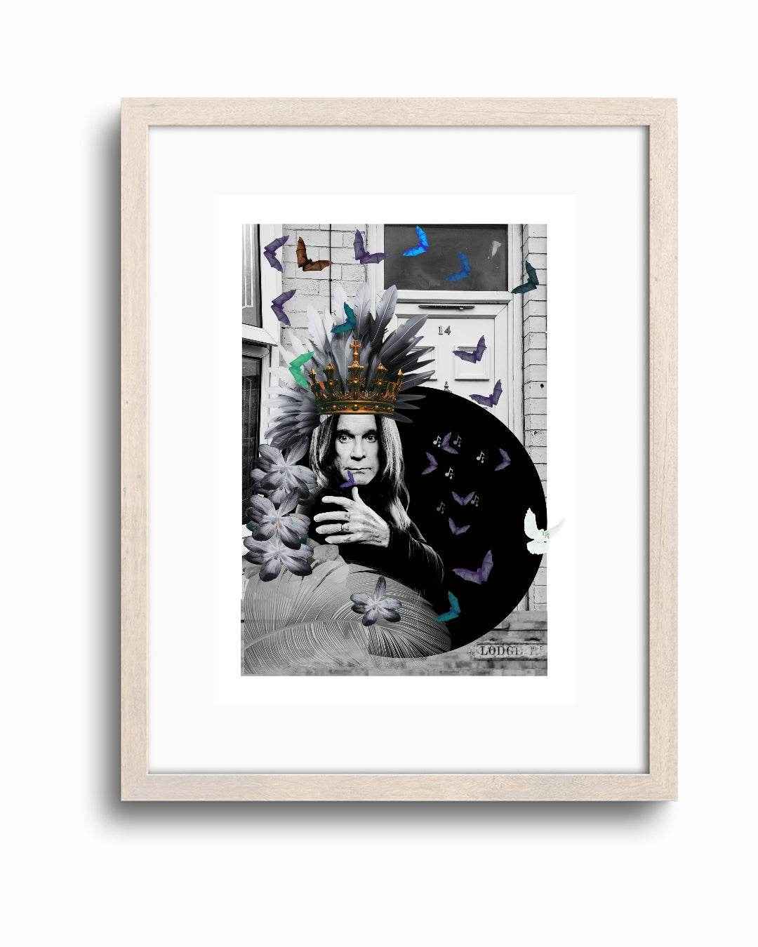 Prince of Shadows - An Ozzy Osbourne inspired collage print