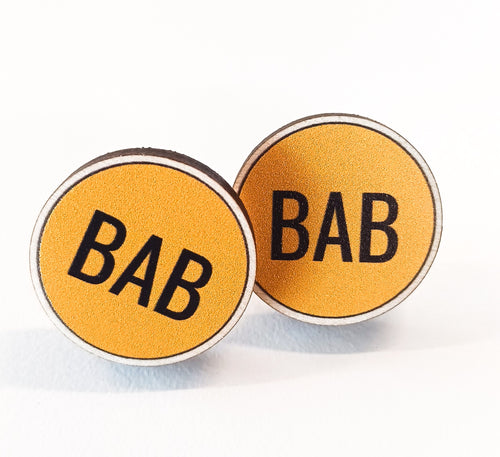 BAB stud Earrings Wear The Bull UK — MADE TO ORDER