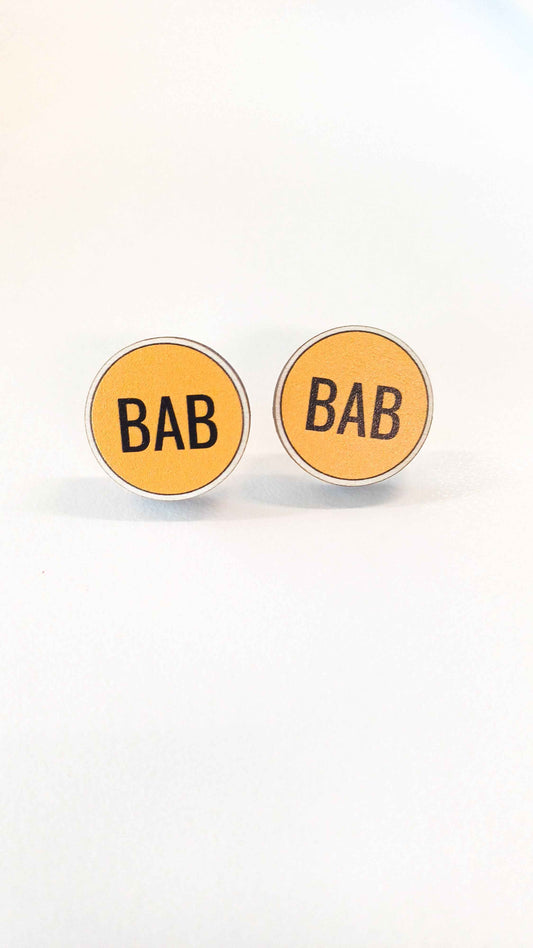 Y’alright “BAB” Statement Earrings – Brummy Artist Birmingham Jewellery - Brummy Artist UK