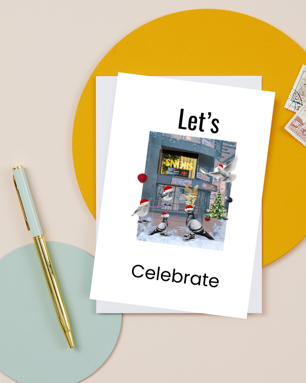 SNOBS Nightclub – Christmas Hats Greeting card