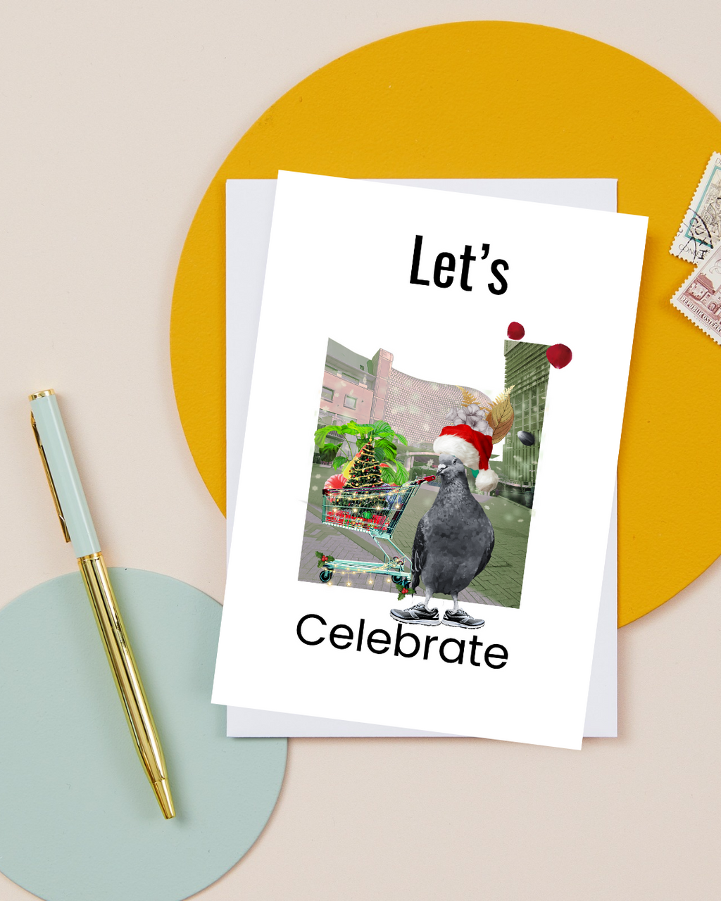 Bullring Selfridges – Christmas Tree & Trolley Greeting card