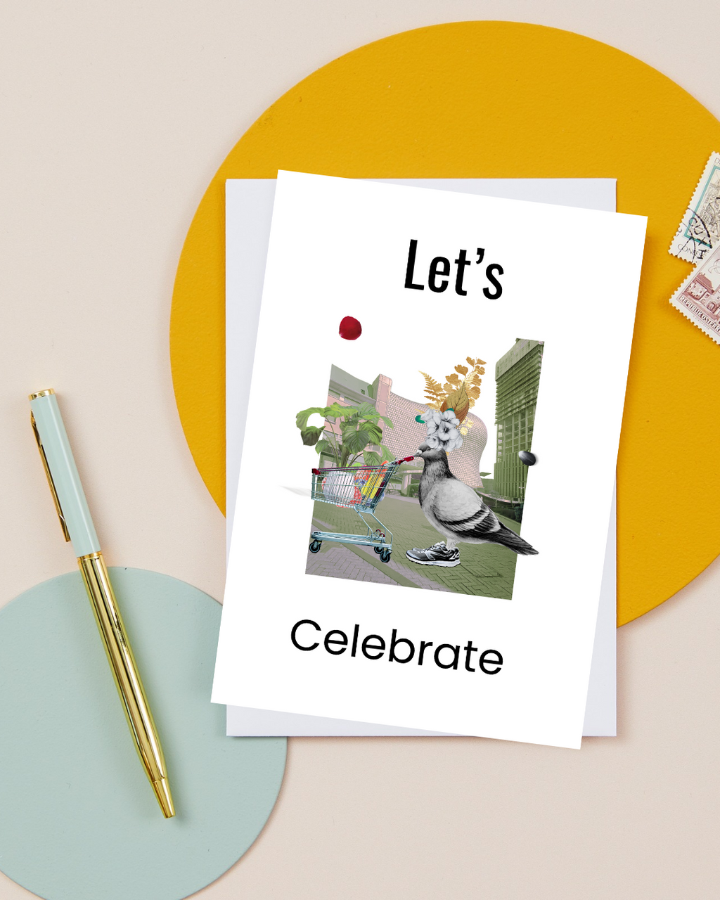 Bullring Selfridges – Floral Crown & Trolley Greeting card