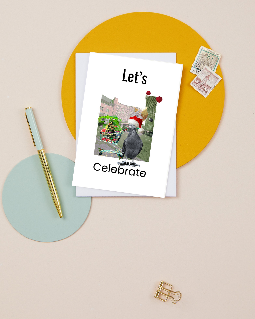 Bullring Selfridges – Christmas Tree & Trolley Greeting card