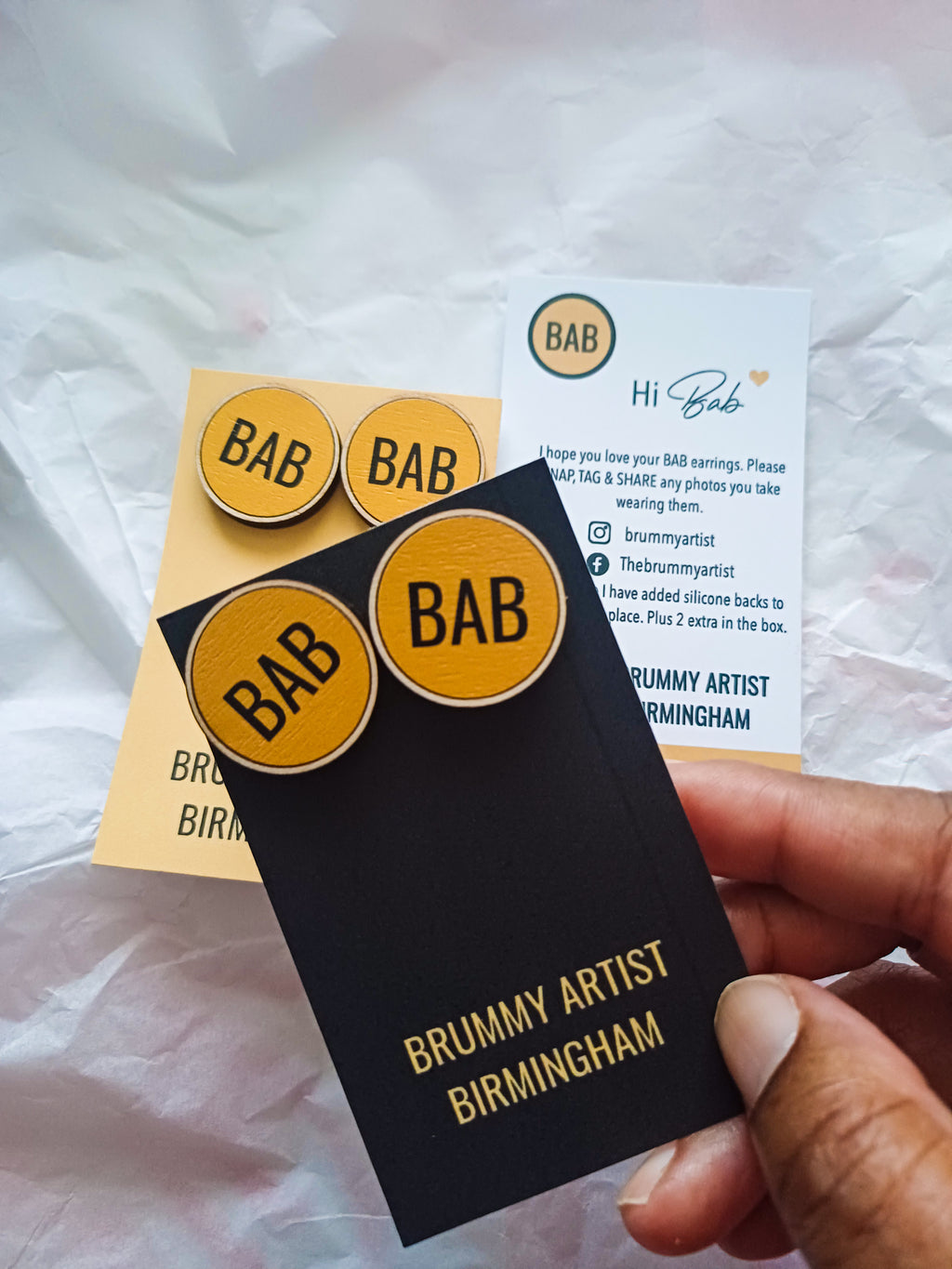 BAB Statement Earrings – Brummy Artist Birmingham Jewellery