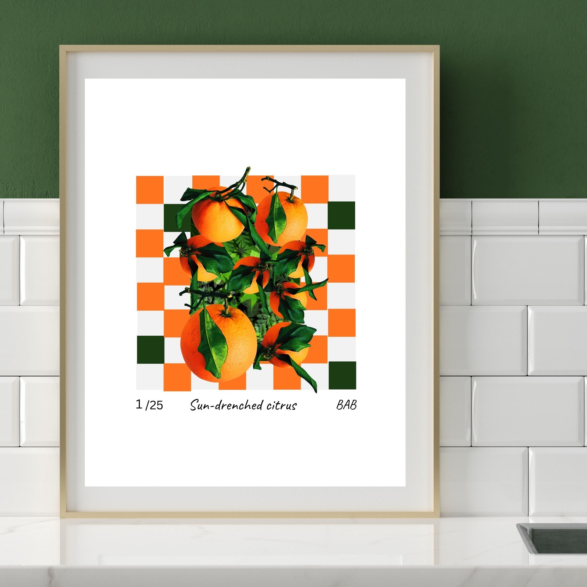 Sun-drenched Citrus - Juicy Oranges collage — A4 Limited Edition (25)