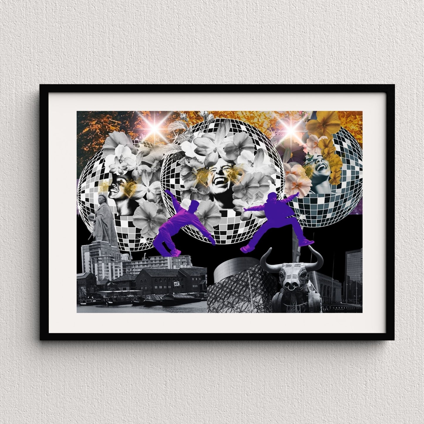 Dancing All LIGHT BRUM (Noir Version) Collage — A4 Limited Edition (25)