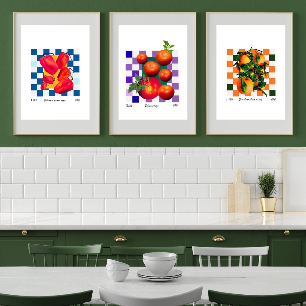 Sun-drenched Citrus - Juicy Oranges collage — A4 Limited Edition (25)