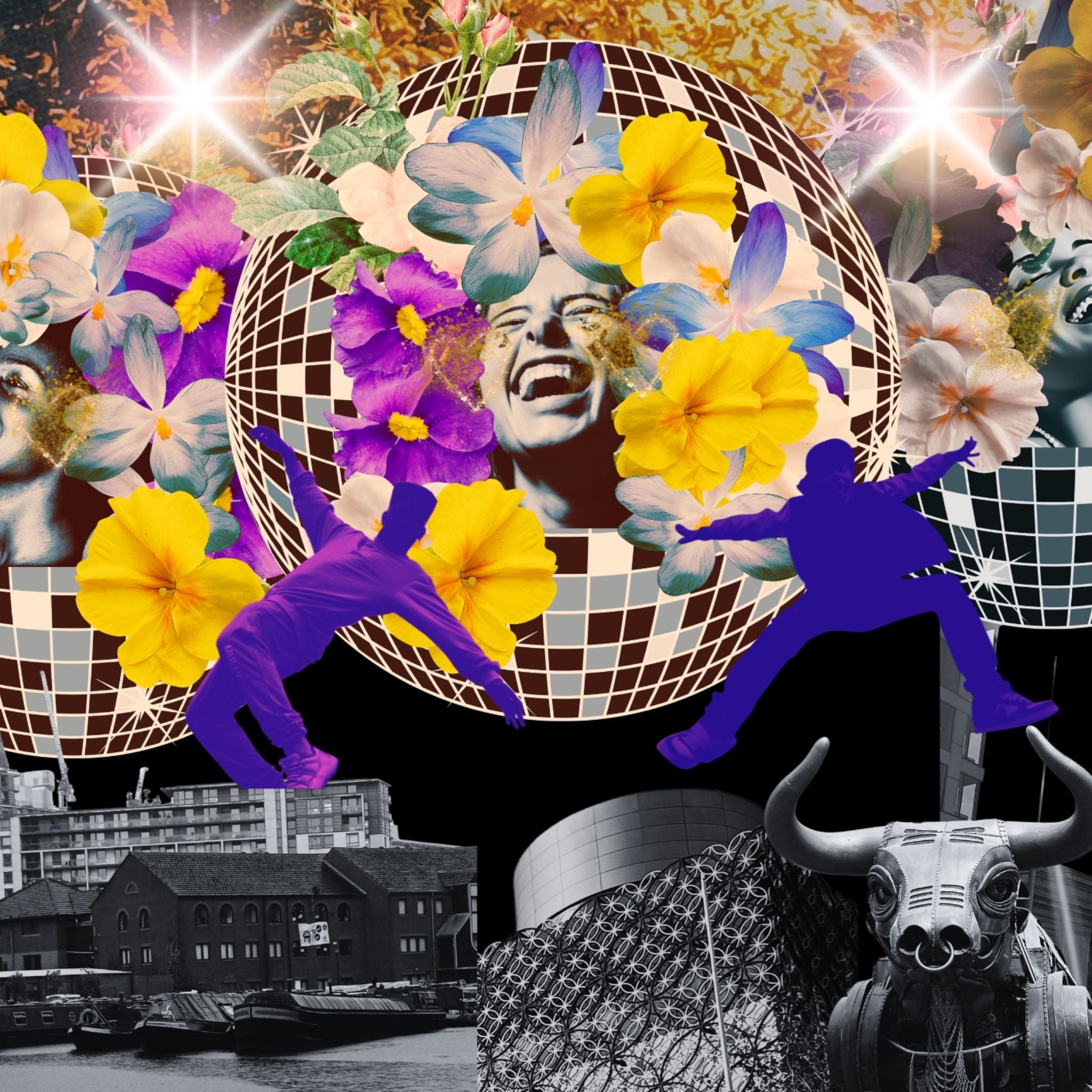 Dancing all LIGHT BRUM collage — A4 Limited Edition (25)