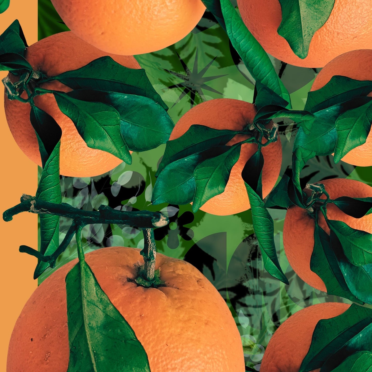 Suspended Yield - Oranges (in Orange) collage — A4 Limited Edition (25)