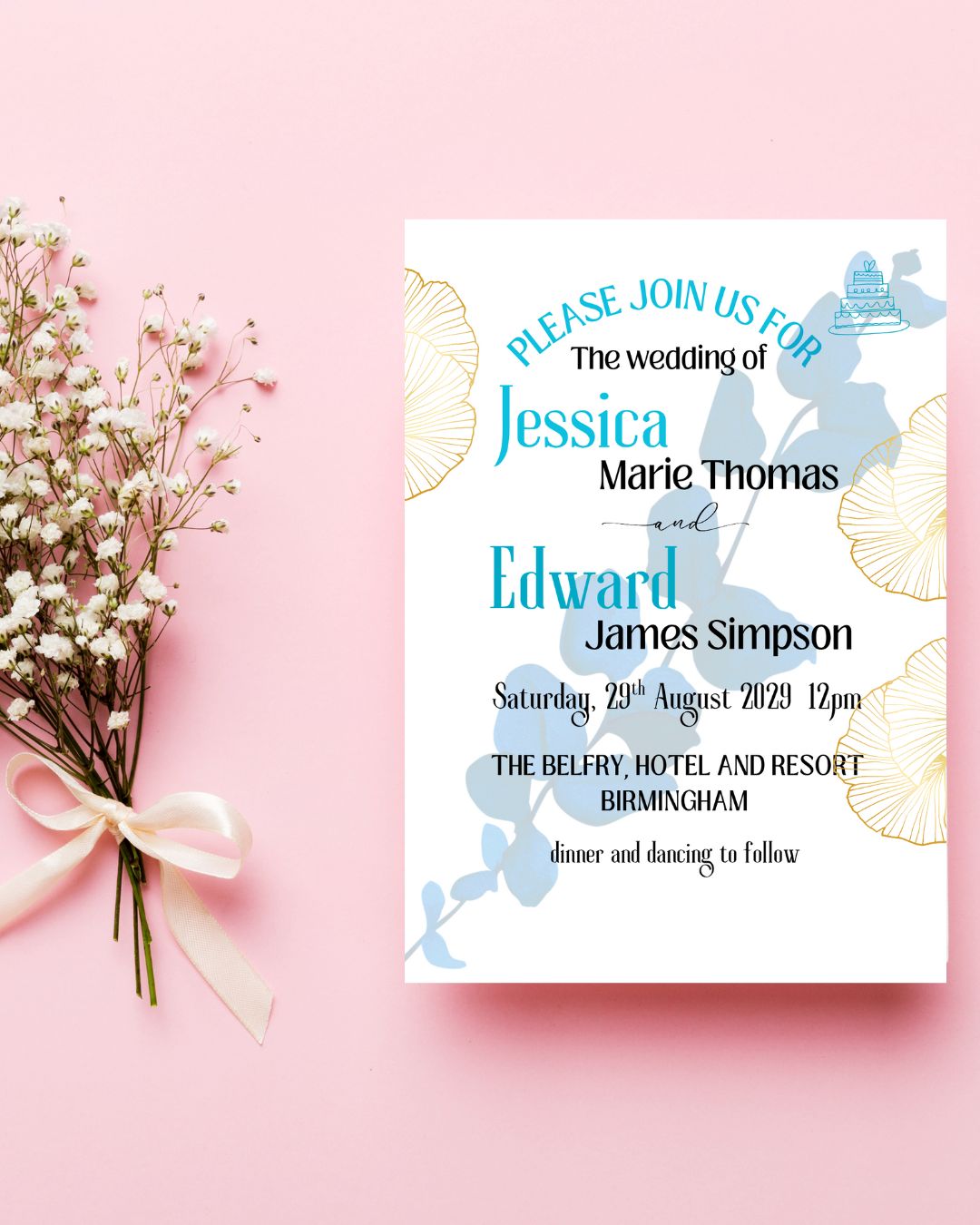 Editable Wedding Invitation Suite | Canva Template Bundle (Save the Date, Invite, RSVP, Details)