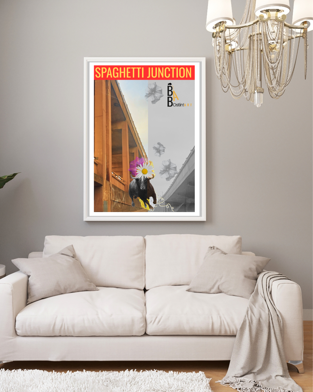Spaghetti Junction – Red & Yellow artwork - Brummy Artist UK