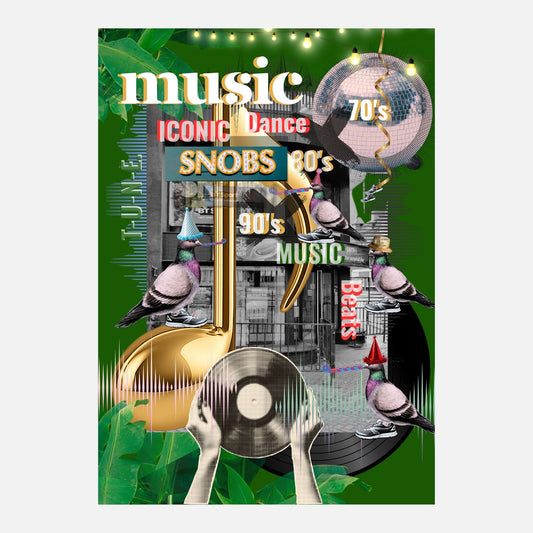 Party On (in Green) collage — A4 Limited Edition (25)