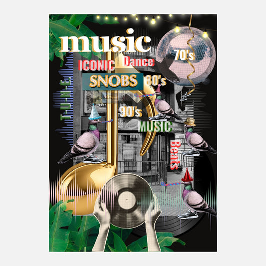 Party On (in Black) limited edition fine art print