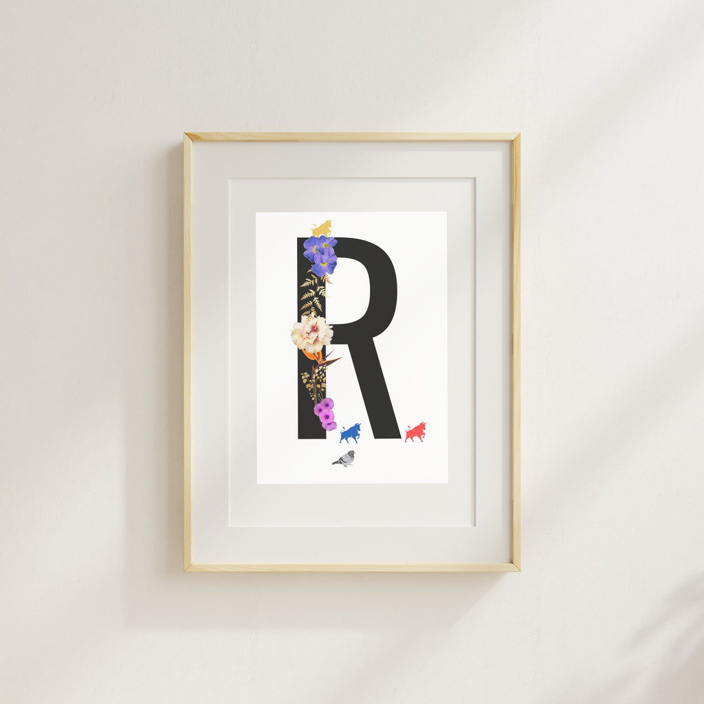 Alphabet Monogram open edition fine art prints Birmingham inspired UK