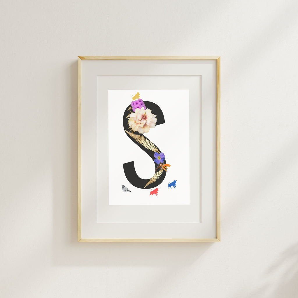 Alphabet Monogram open edition fine art prints Birmingham inspired UK