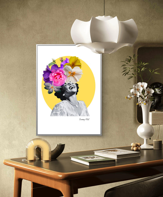 Joyous blooms collage art print - The Brummy Artist UK