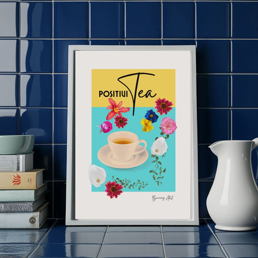 Limited edition - Positivitea tea print - Brummy Artist UK