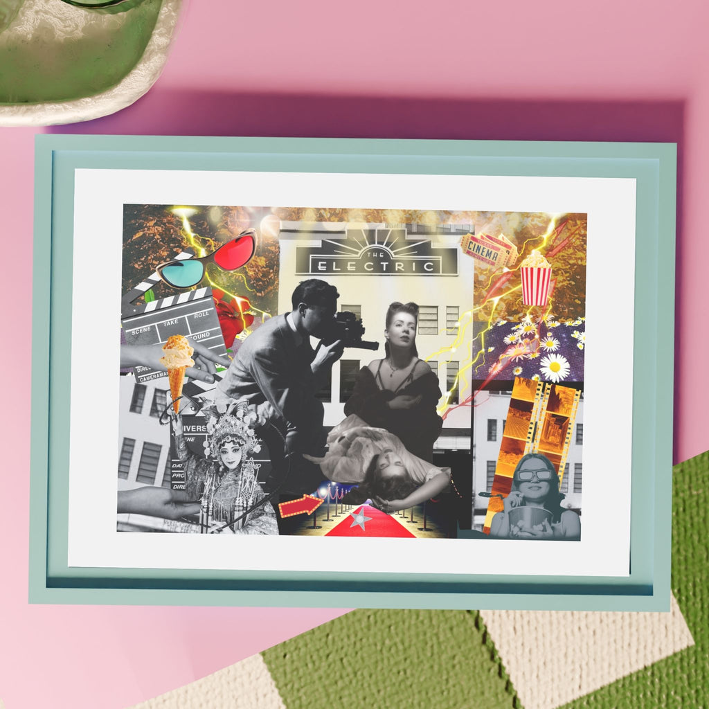 Electric Cinema - Silver Screen Icon collage — A4 Limited Edition (25)