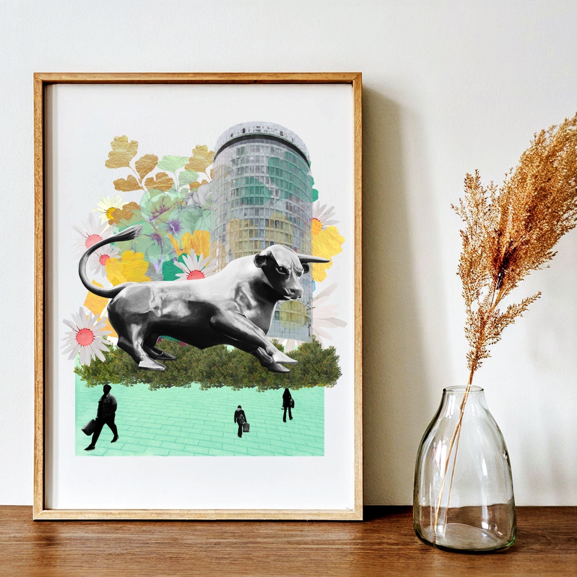 The Prized Birmingham Bull open edition fine art print UK