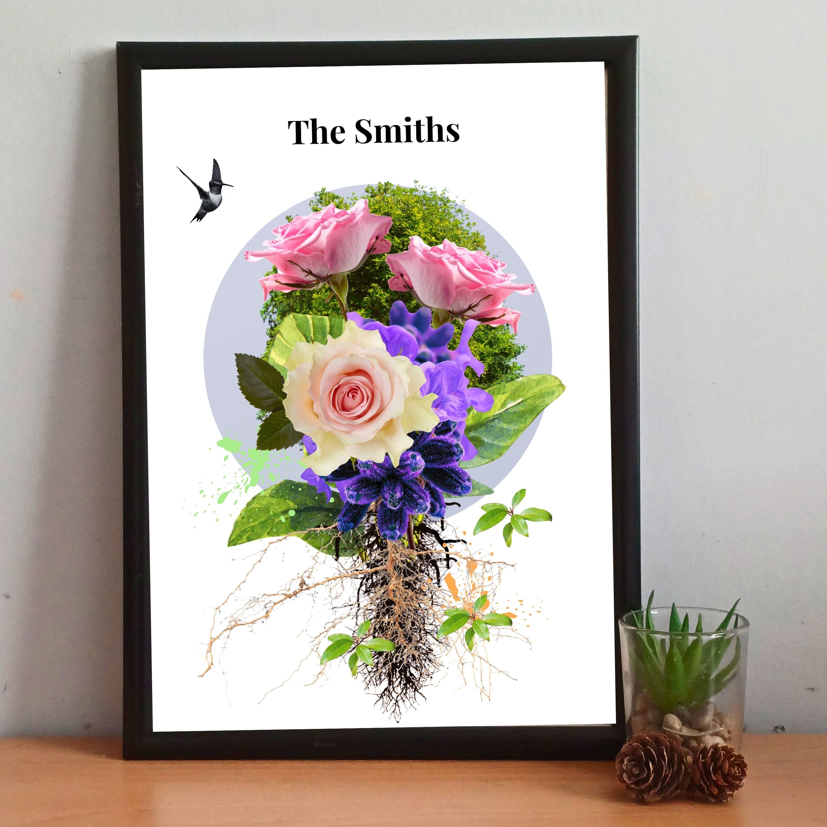 Personalised Birth Flower Family Bouquet | Custom Floral Art UK | Brummy Artist Birmingham