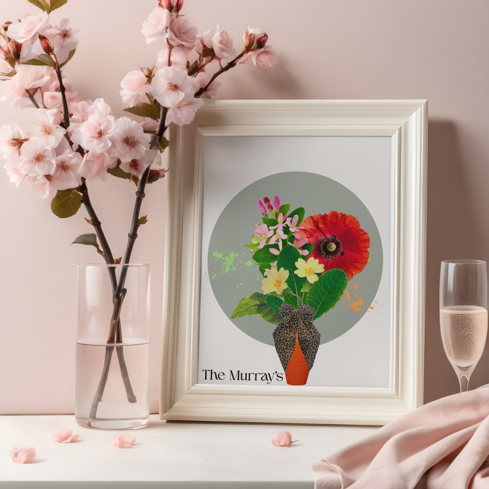 Personalised Birth Flower Family Bouquet | Custom Floral Art UK