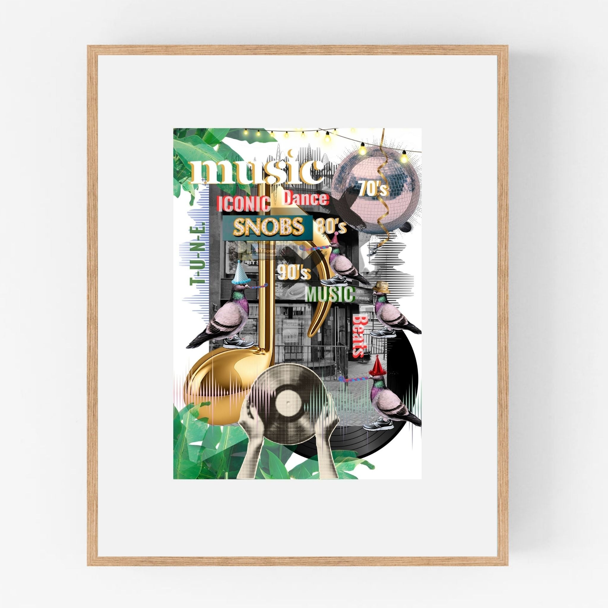 Party On (in White) collage — A4 Limited Edition (25)