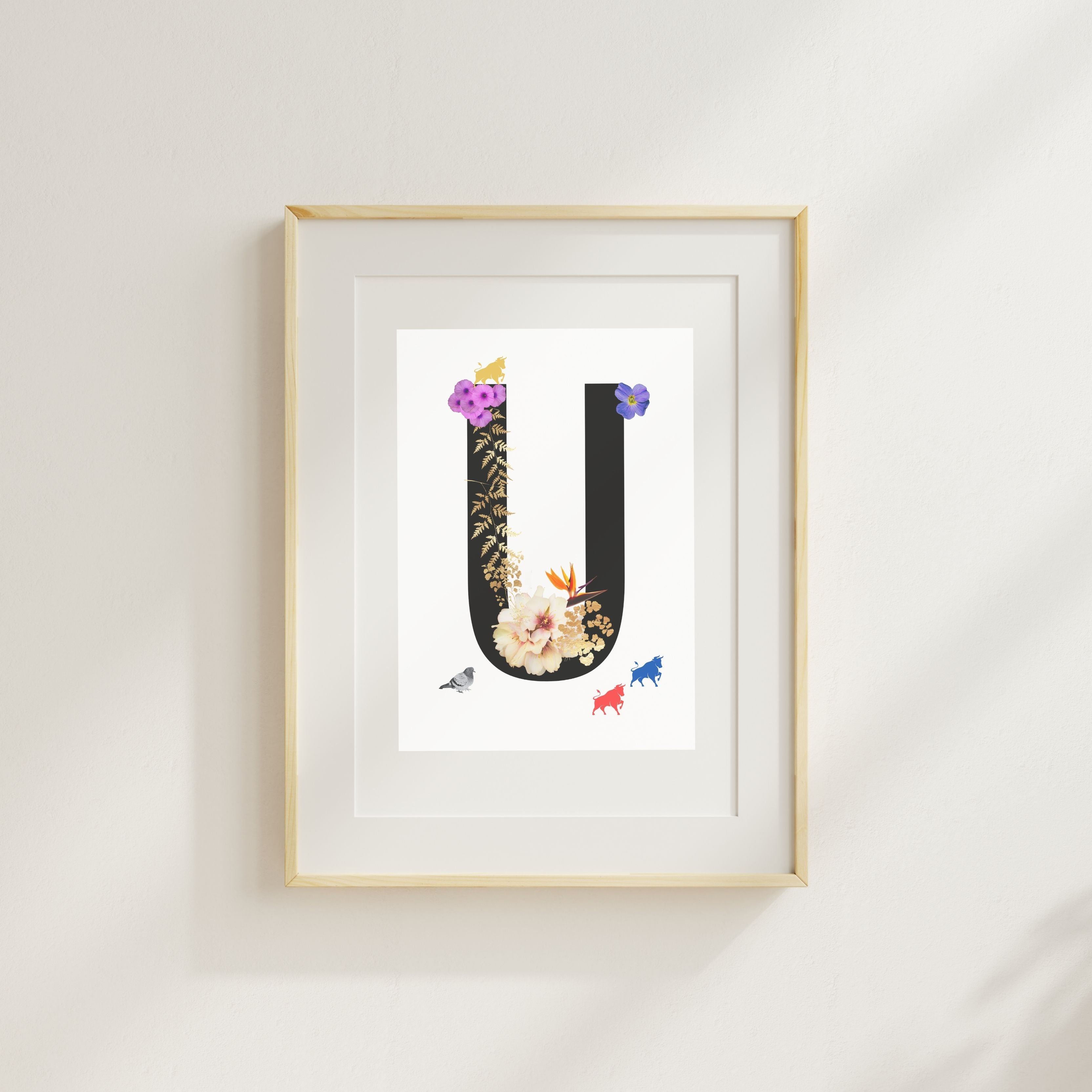 Alphabet Monogram open edition fine art prints Birmingham inspired UK
